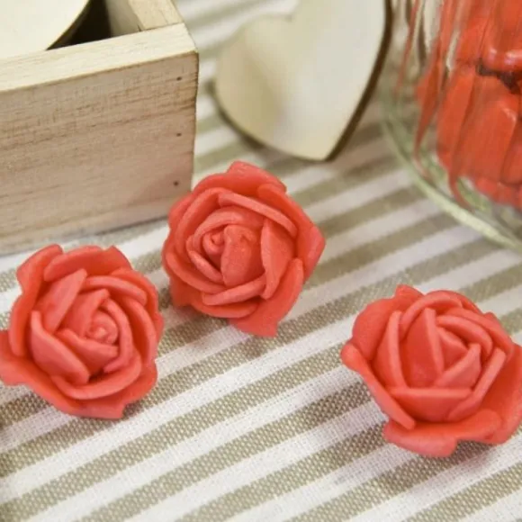 Rose Autocollante Pas Ch Re X 6 Pi Ces