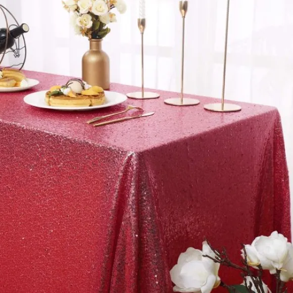 Rouleau De Nappe Paillet E Rouge 3 M Tres