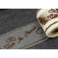 Rouleau De Tulle Floqu Vive Les Mari S Chocolat
