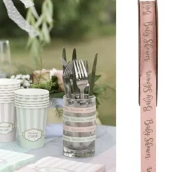 Ruban Autocollant Baby Shower Rose