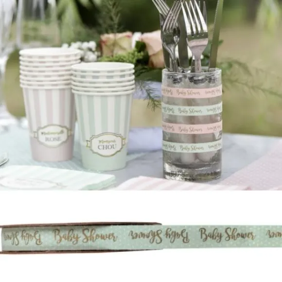 Ruban Autocollant Baby Shower Vert