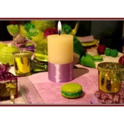 Ruban Bapt Me Rose En Satin Large 50 Mm X 25 M Tres