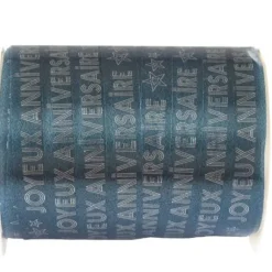 Ruban Bolduc Joyeux Anniversaire Bleu Canard 10Mm X 25 M Tres