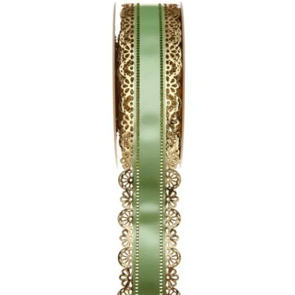 Ruban Charlotte Dentelle Vert 50Mm X 20 M Tres