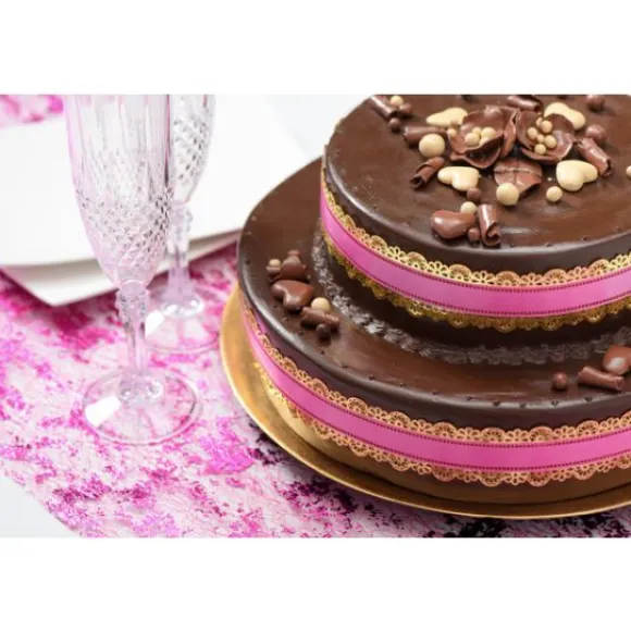 Ruban Charlotte Dentelle Fuchsia 50Mm X 20 M Tres