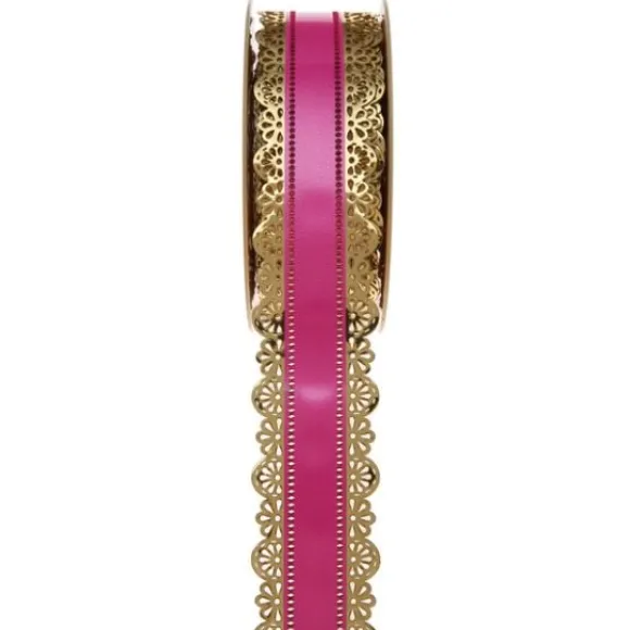Ruban Charlotte Dentelle Fuchsia 50Mm X 20 M Tres