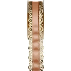 Ruban Charlotte Dentelle Saumon 50Mm X 20 M Tres