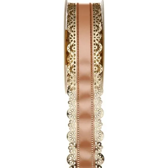 Ruban Charlotte Dentelle Saumon 50Mm X 20 M Tres
