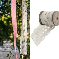 Ruban Dentelle Blanc 80Mm X 3 M Tres