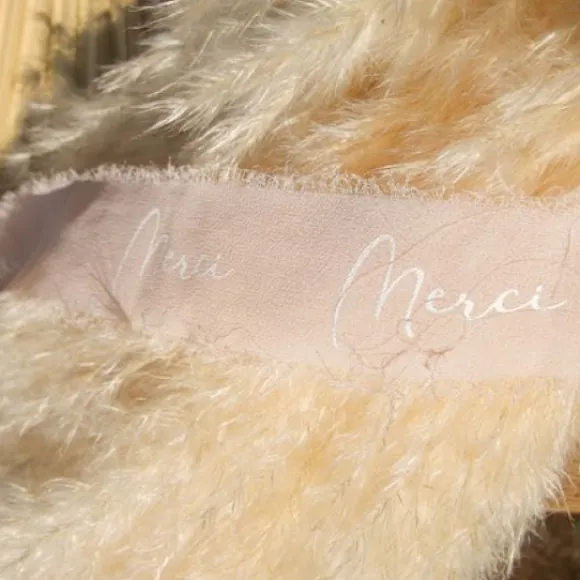 Ruban Effiloch Mousseline Merci Blush Et Or