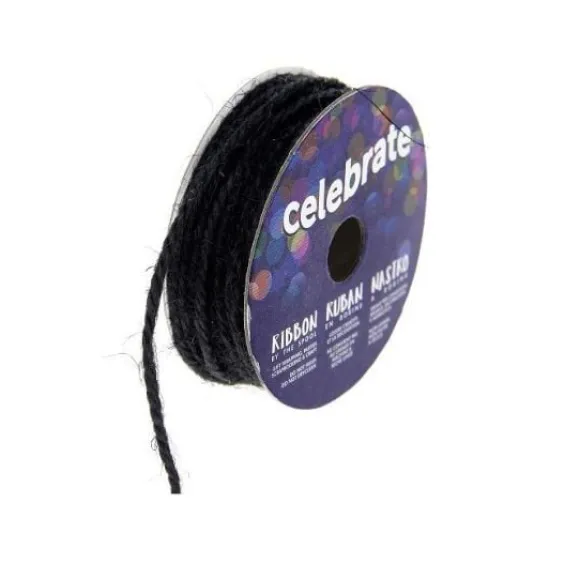 Ruban En Bobine Jute Noir 2Mm X 8M