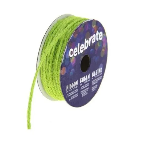 Ruban En Bobine Jute Vert Anis 2Mm X 8M