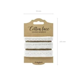 Ruban En Dentelle Blanc Assortis X 3 Pi Ces