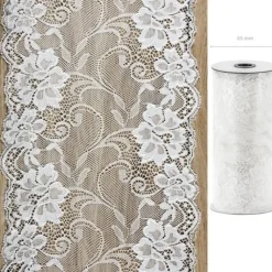 Ruban En Dentelle Blanc Pas Cher 18Cm X 9 M Tres