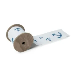 Ruban En Lin Blanc Avec Ancre 8Cm X 3 M Tres