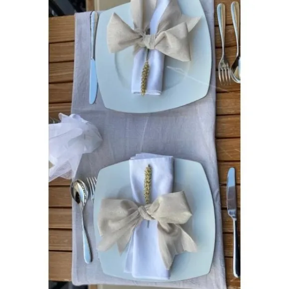 Ruban En Lin Naturel 8Cm X 20M Pas Cher