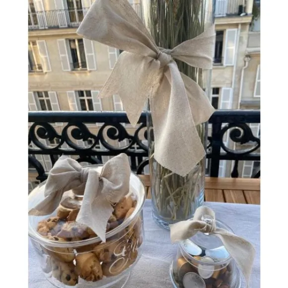 Ruban En Lin Naturel 8Cm X 20M Pas Cher