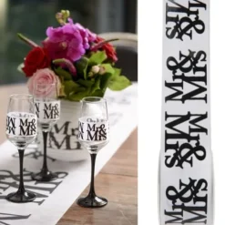 Ruban En Satin Mr Mrs 40Mm X 5 M Tres