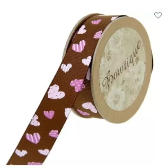 Ruban Gros Grain Coeur 20Mm X5M