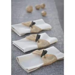 Ruban Large En Jute Blanc 70Mm