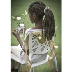 Ruban Large En Jute Vert Anis 70Mm