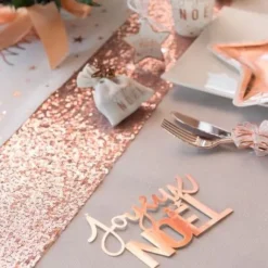 Ruban Large Sequin Rose Gold