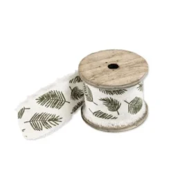 Ruban Lin Feuilles Tropicales