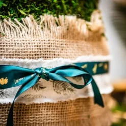 Ruban Lin Feuilles Tropicales