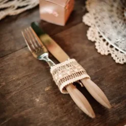 Ruban Mariage Calcutta Ajour Jute Naturelle Et Ivoire