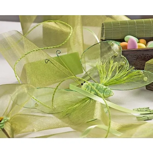 Ruban Mariage Organza Large Bleu Marine 10Cm