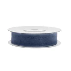 Ruban Organdi 15Mm Bleu Marine X 20 M Tres