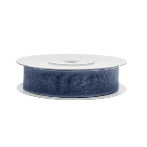 Ruban Organdi 15Mm Bleu Marine X 20 M Tres