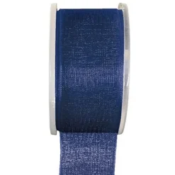 Ruban Organza 40 Mm Bleu Marine X 20 M Tres