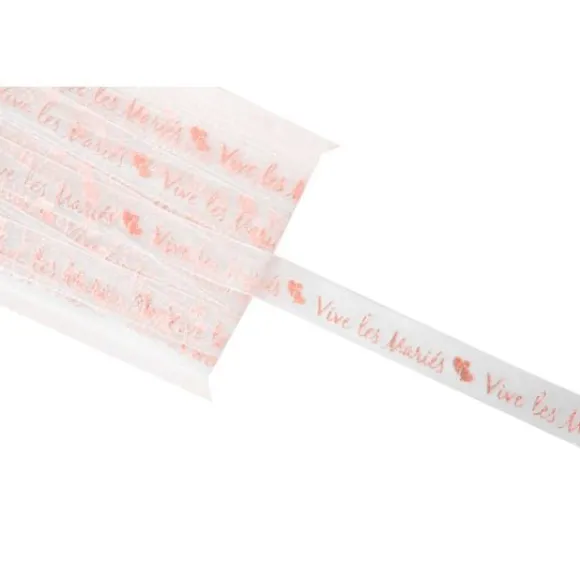 Ruban Organza Vive Les Mari S Rose Gold