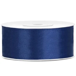 Ruban Satin 25 Mm Bleu Marine X 25 M Tres