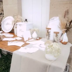 Ruban Satin Bapt Me Croix Blanc Et Or