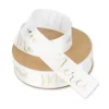 Ruban Satin Blanc Merci Or