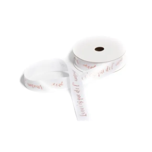 Ruban Satin La Vie C'Est Que De L'Amour Rose Gold