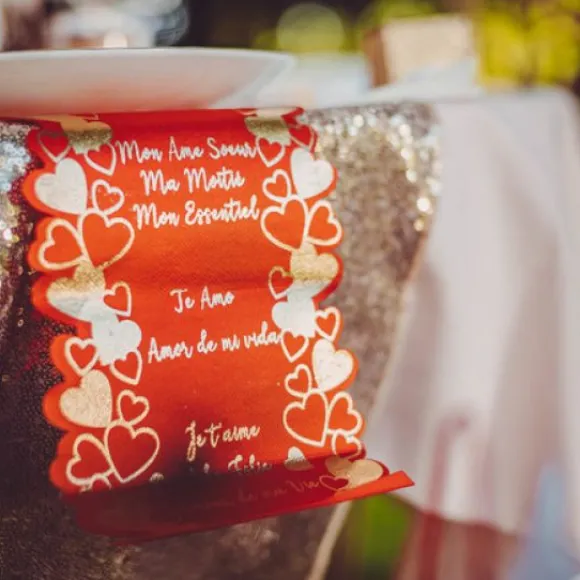 Ruban Satin T Te A T Te Rouge Avec Coeur