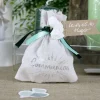 Sac A Dragees Coton Communion Argent X 4 Pi Ces