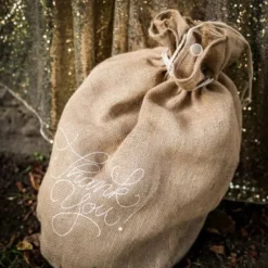 Sac Cadeau Mariage En Jute Thank You