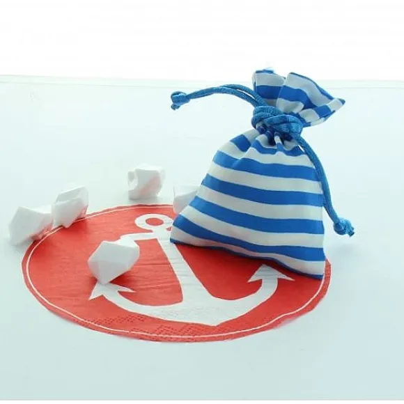 Sac Drag Es A Rayure Marin En Coton X 5 Pi Ces