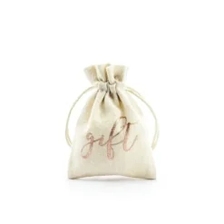 Sac Drag Es En Coton Gift Rose Gold X 10 Pi Ces