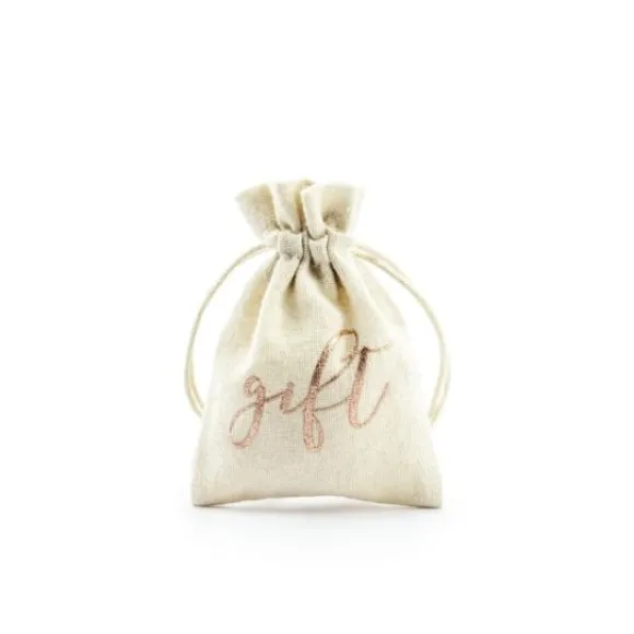 Sac Drag Es En Coton Gift Rose Gold X 10 Pi Ces