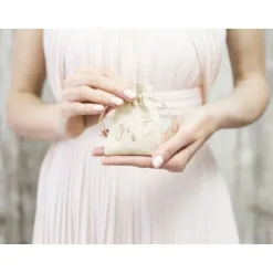 Sac Drag Es En Coton Gift Rose Gold X 10 Pi Ces