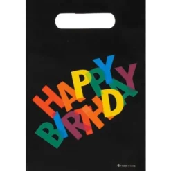 Sac Surprise Happy Birthday Noir X6Pcs