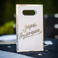 Sachet A Bonbon Joyeux Anniversaire Argent X 6 Pi Ces