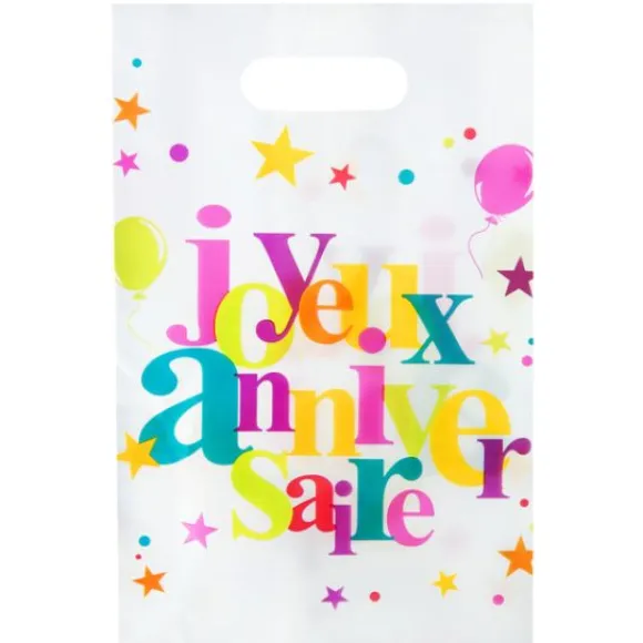 Sachet A Bonbon Joyeux Anniversaire Multicolore X 10 Pi Ces