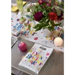 Sachet A Bonbon Joyeux Anniversaire Multicolore X 10 Pi Ces