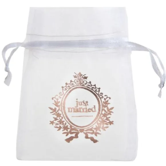 Sachet A Dragees Just Married Rose Gold X 6 Pi Ces